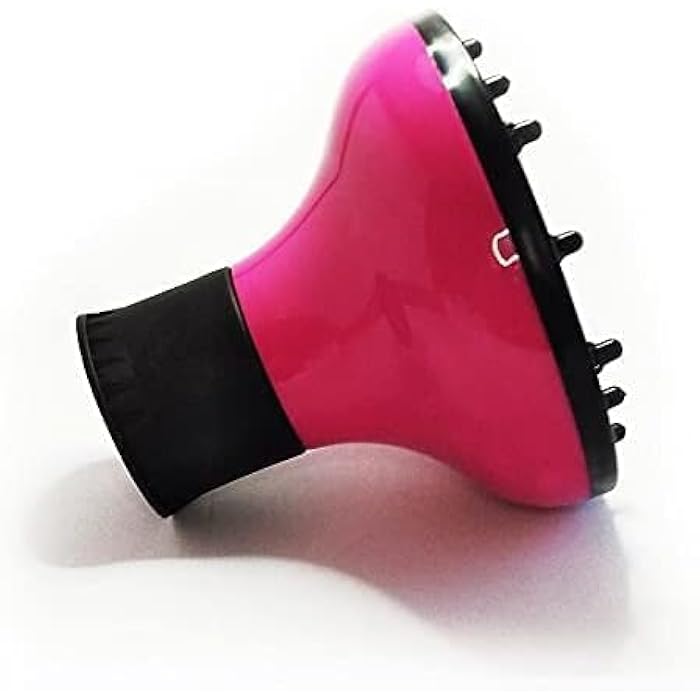 Hair Dryer Diffuser Attachment Professional Styling Tool For Curly And Wavy Hair Universal Fit 1.6 To 1.9 Inch Blow Dryers Salon Hairdressing Cover For Volume And Frizz Control (Black & Pink) - Image 1